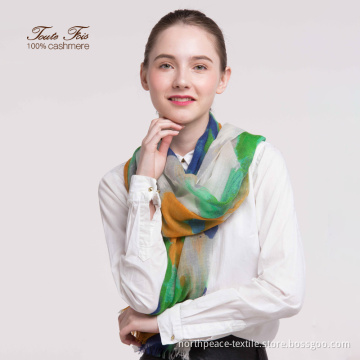 100% Pure Cashmere Printed Shawl for Women